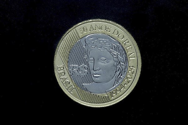 5 Moedas de 1 Real Comemorativa dos 30 anos do Real