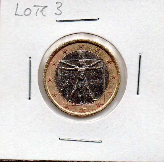 Itália - 1 Euro - 2002 - Leonardo Da Vinci Homem Vitruviano (L3)