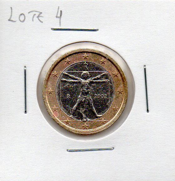 Itália - 1 Euro - 2002 - Leonardo Da Vinci Homem Vitruviano (L4)