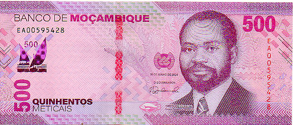 Cédula de Moçambique - 500 Meticais atual