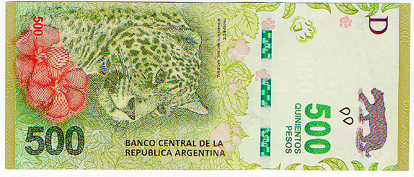 Cédula da Argentina - 500 Pesos