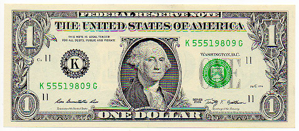 Cédula dos Estados Unidos - 1 Dollar
