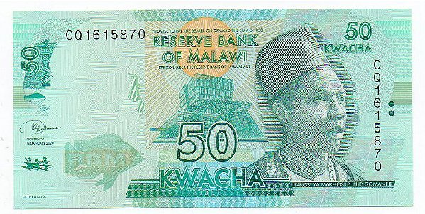 Cédula do Malawi - 50 Kwacha