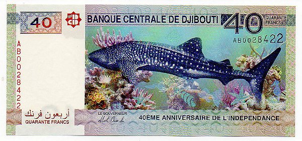 Cédula do Djibouti - 40 Francs