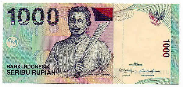 Cédula da Indonésia - 1000 Rupiah