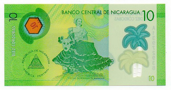 Cédula da Nicarágua - 10 Córdobas