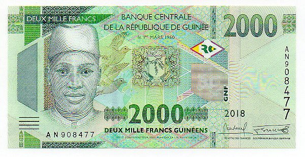 Cédula da República da Guiné - 2000 Francos