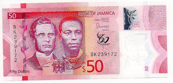Cédula da Jamaica - 50 Dollars