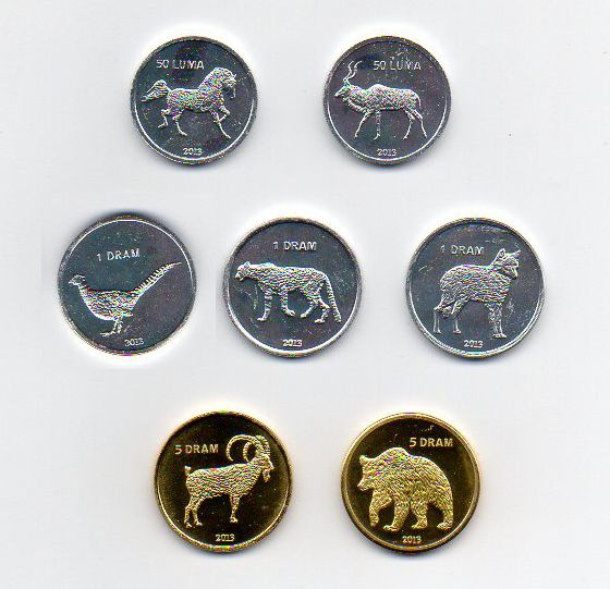 Set com 7 Moedas de Nagorno Karabakh
