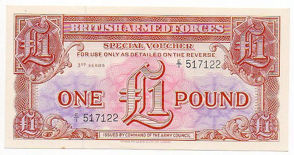 Cédula Militar Inglaterra - 1 Libra