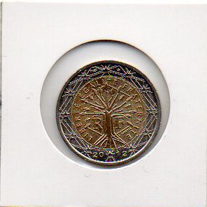 Moeda de 2 Euros da França ano 2012