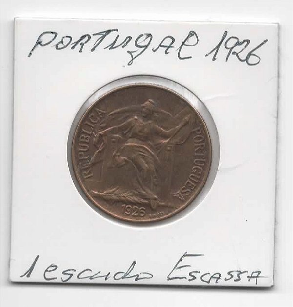 Moeda de Portugal - 1 Escudo de 1926 - Escassa