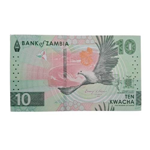 Cédula da Zambia - 10 Kwacha - Águia