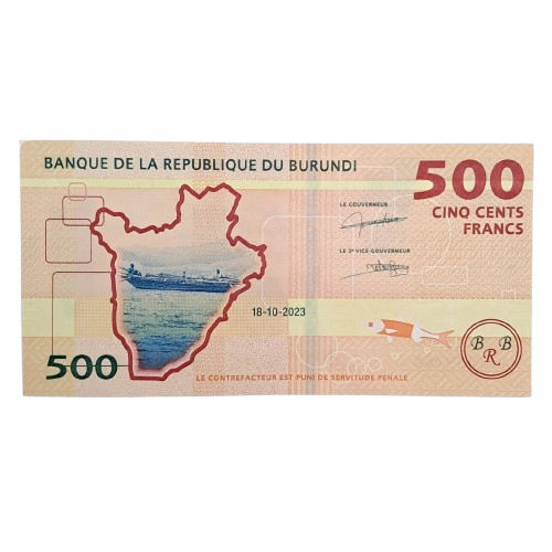 Cédula do Burundi - 500 Francos