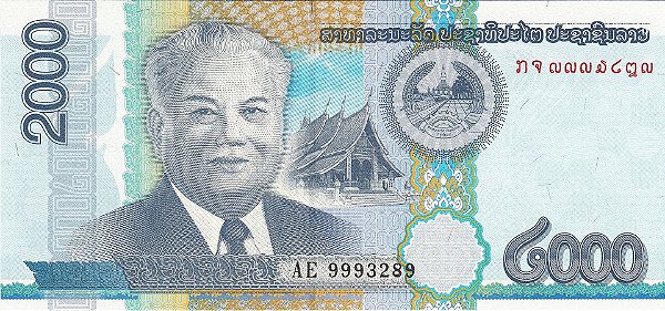 Cédula do Laos - 2000 Kip