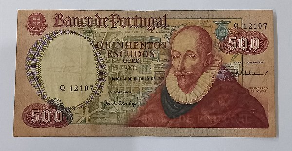 Cédula de Portugal - 500 Escudos 1979 MBC