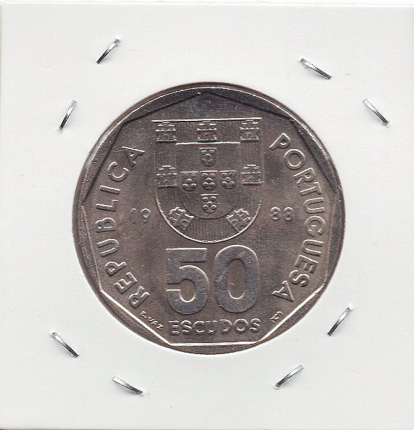 Moeda de Portugal - 50 Escudos - 1988