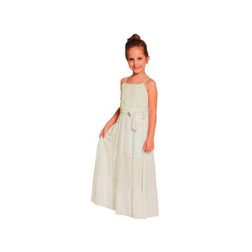 vestido branco longo infantil