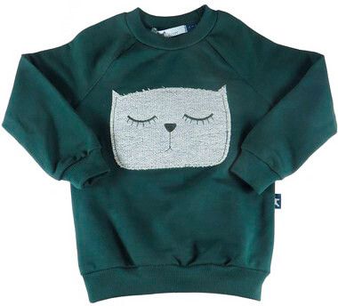 Blusa infantil de moletom verde gatinho - Kids na Net - A sua Loja online de Produtos Infantis e bebês