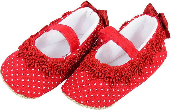 sapatinho bebe vermelho
