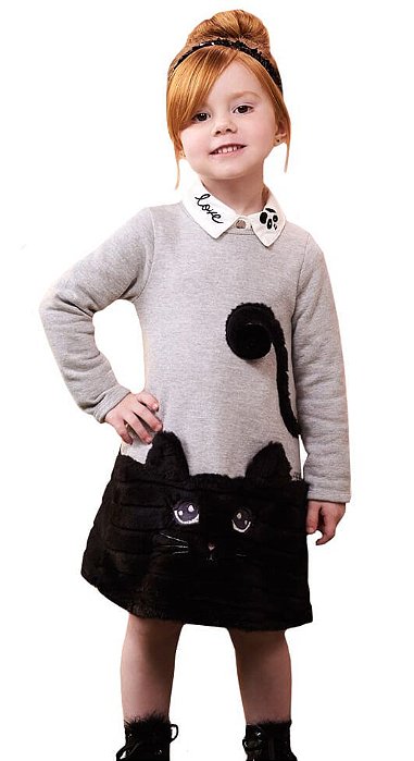 vestido infantil moletom