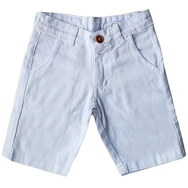 bermuda sarja branca infantil