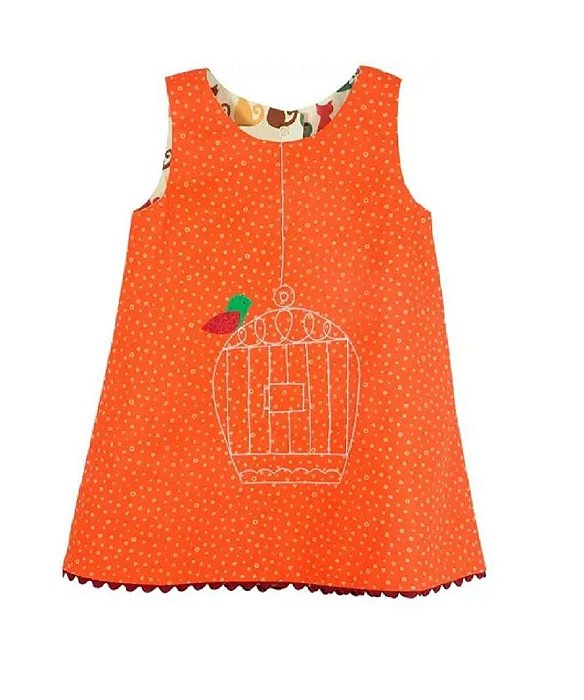 vestido dupla face infantil