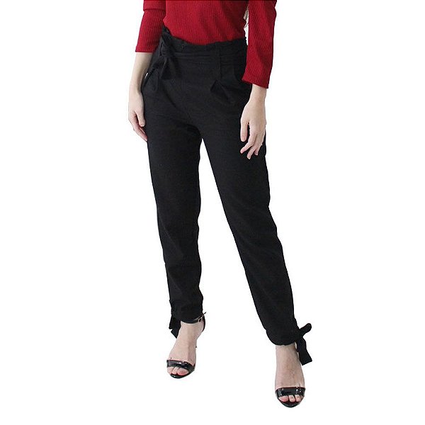 calca jogger linho preta