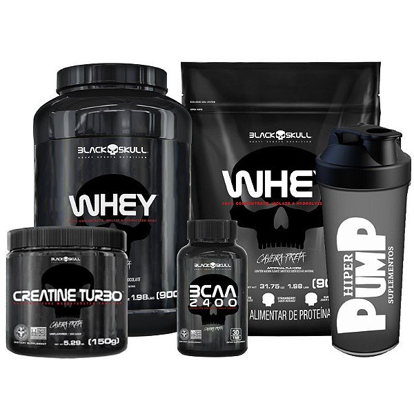 Kit 2 Whey Black Skull - Black Skull - Hiper Pump Suplementos