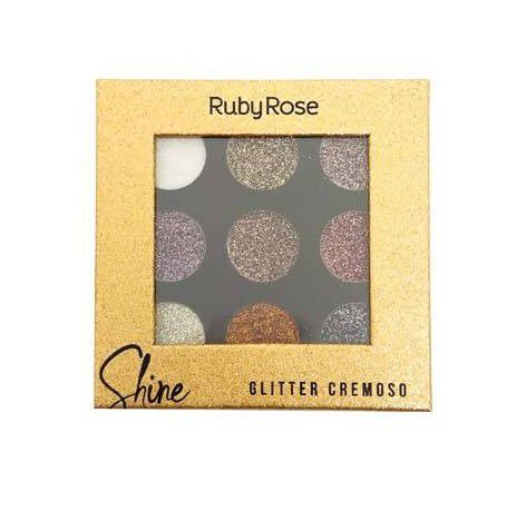 Paleta Shine Glitter Cremosa-Ruby Rose Cor A