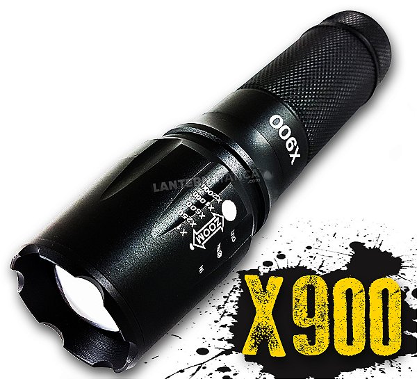 Lanterna X900 Original Tática Militar Com Zoom Bateria 26650 Com NF