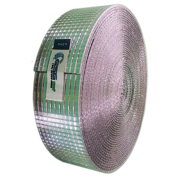 Rolo de Fita Espelho (4x4mm) - Material de Vidro 2 mm - Ideal para Artesanato - Mosaico - Decoração Geral.