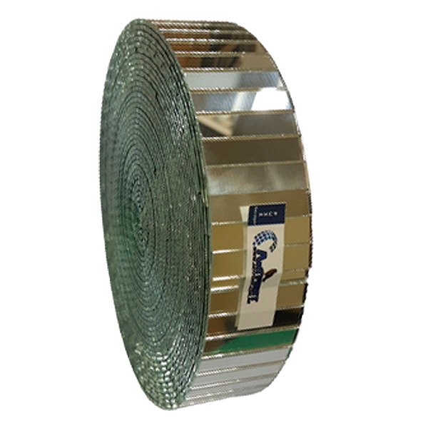 Manta de Espelho (1x4cm) - Material de Vidro 2 mm - Ideal para Artesanato - Mosaico - Decoração Geral.