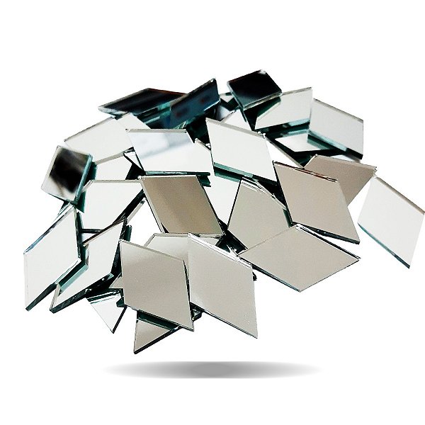 Espelhos Losango 1,7cm X 3cm - 100 Peças - Mandalas Mosaicos