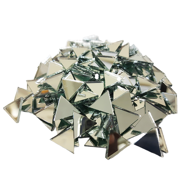 Espelho Triangulo de Vidro no tamanho 20x23mm - 100 Peças Soltas - Artesanatos - Mandalas - Mosaicos - Veja a Descrição antes de Comprar.