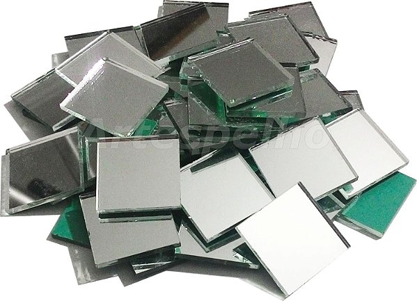 Pastilhas de Espelho 1x1cent. 200 peças - Artesanatos - Mandalas - Mosaicos - Bandejas - Paredes - Espelhos