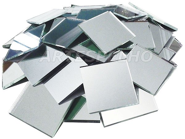 Pastilhas de Espelho 15x10mm 200 peças - Artesanatos - Mandalas - Mosaicos - Bandejas - Paredes - Espelhos