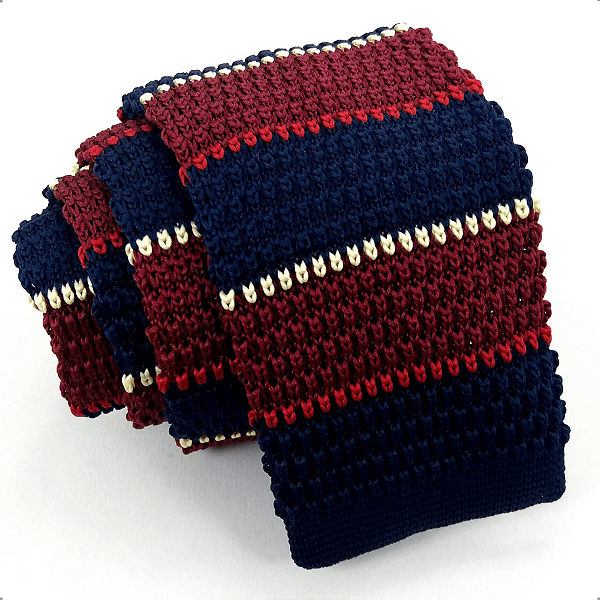 Gravata Slim Croche Trico Vinho Listrada