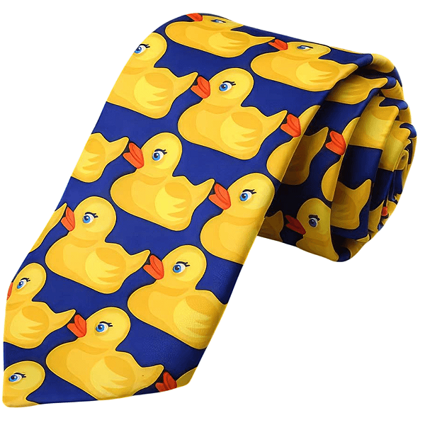 Gravata Tradicional Barney Stinson Pato Amarela - Cosplay