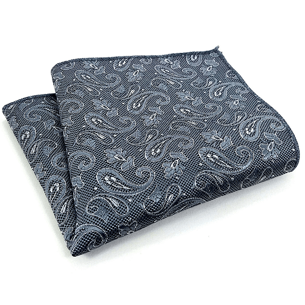 Lenço de Bolso Masculino Social Terno Cinza