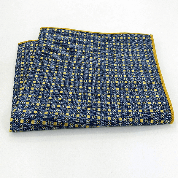 Lenço de Bolso Masculino Social Amarelo Premium