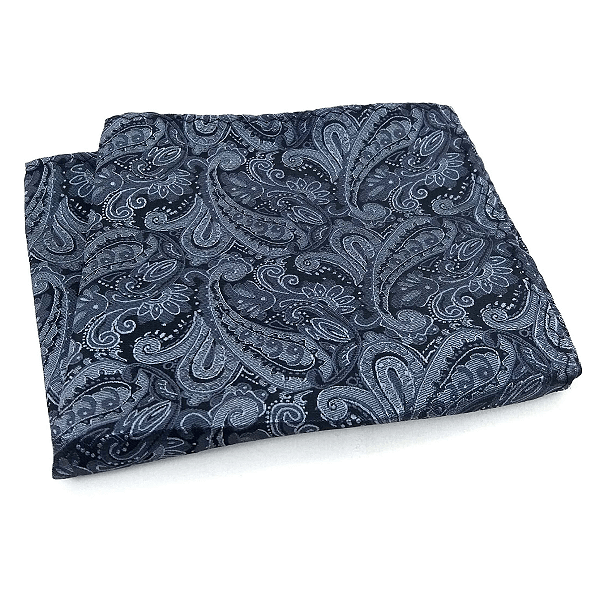 Lenço de Bolso Masculino Arabesco Cinza