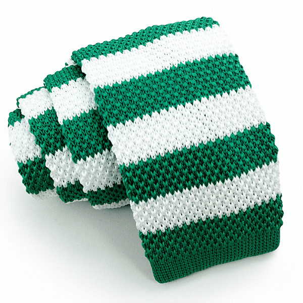 Gravata Slim Croche Tricô Verde Listrada