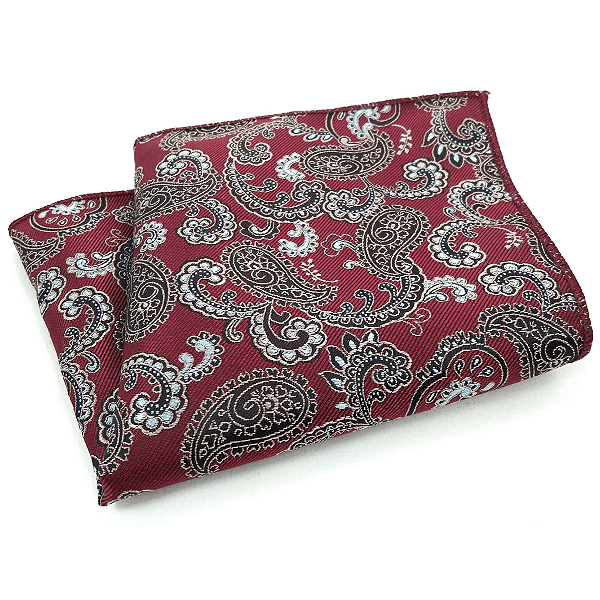 Lenço de Bolso Masculino Social Terno Marsala
