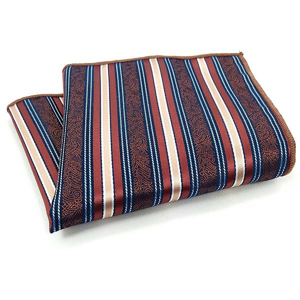 Lenço de Bolso Masculino Social Terno Marrom