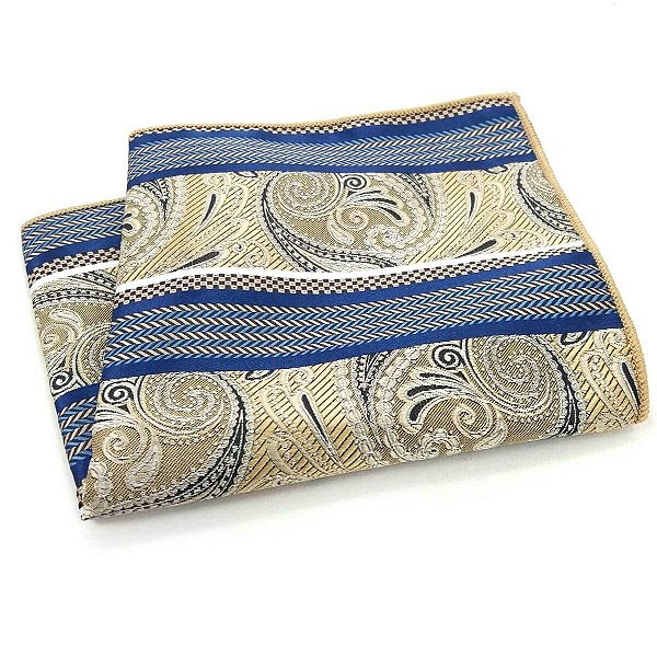 Lenço de Bolso Masculino Social Terno Bege