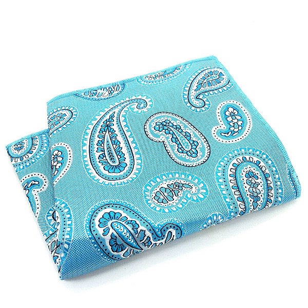 Lenço de Bolso Masculino Social Terno Azul