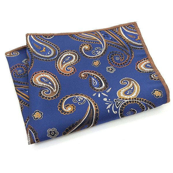 Lenço de Bolso Masculino Social Terno Azul