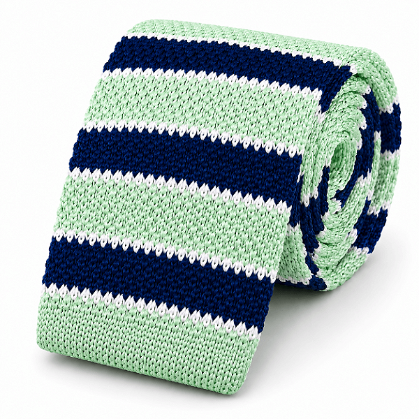 Gravata Slim Croche Verde Listrada