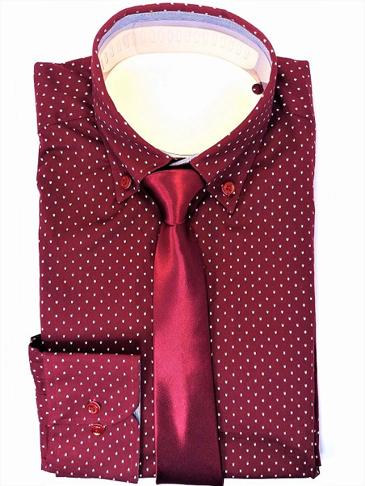 Camisa Masculina Marsala + Gravata| O Gravateiro - O Gravateiro - Gravatas,  Acessórios e Moda Masculina